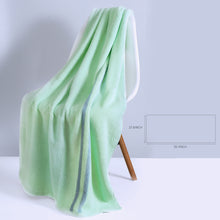 Load image into Gallery viewer, BISTOW 100% Cotton Green Smart Bath Towel 27.6x55.1 inches, Super Soft and Absorbent - Perfect for Hotels, Travel, Bathrooms, Spa, and Gym - Biostow
