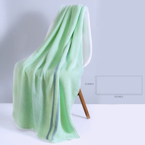 BISTOW 100% Cotton Green Smart Bath Towel 27.6x55.1 inches, Super Soft and Absorbent - Perfect for Hotels, Travel, Bathrooms, Spa, and Gym - Biostow