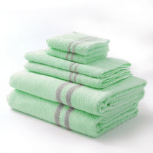 Load image into Gallery viewer, BISTOW Green Smart towels set, 100% Cotton, Super Soft and Absorbent - Perfect for Hotels, Travel, Bathrooms, Spa, and Gym, 6 piece - Biostow
