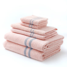 Load image into Gallery viewer, BISTOW Pink Smart towels set, 100% Cotton, Super Soft and Absorbent - Perfect for Hotels, Travel, Bathrooms, Spa, and Gym, 6 piece - Biostow
