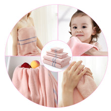 Load image into Gallery viewer, BISTOW Pink Smart towels set, 100% Cotton, Super Soft and Absorbent - Perfect for Hotels, Travel, Bathrooms, Spa, and Gym, 6 piece - Biostow
