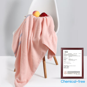 BISTOW 100% Cotton Pink Smart Bath Towel 27.6x55.1 inches, Super Soft and Absorbent - Perfect for Hotels, Travel, Bathrooms, Spa, and Gym - Biostow
