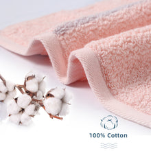 Load image into Gallery viewer, BISTOW 100% Cotton Pink Smart Bath Towel 27.6x55.1 inches, Super Soft and Absorbent - Perfect for Hotels, Travel, Bathrooms, Spa, and Gym - Biostow
