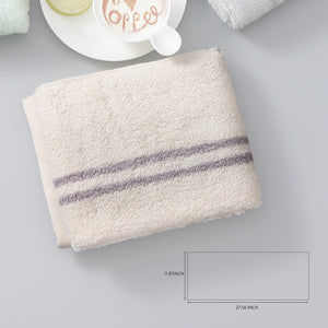 BISTOW 100% Cotton Beige Smart Hand Towel 11.8x27.6 inches, Super Soft and Absorbent - Perfect for Hotels, Travel, Bathrooms, Spa, and Gym - Biostow