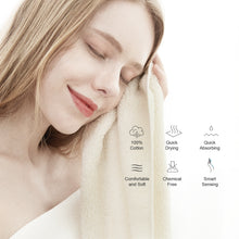 Load image into Gallery viewer, BISTOW 100% Cotton Beige Smart Hand Towel 11.8x27.6 inches, Super Soft and Absorbent - Perfect for Hotels, Travel, Bathrooms, Spa, and Gym - Biostow
