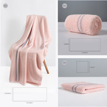 Load image into Gallery viewer, BISTOW Pink Smart towels set, 100% Cotton, Super Soft and Absorbent - Perfect for Hotels, Travel, Bathrooms, Spa, and Gym, 6 piece - Biostow
